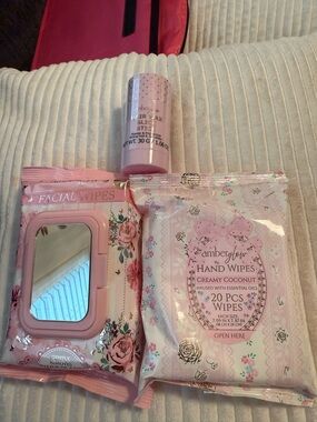 Pink Creamy Coconut Hand Wipes & Facial Wipes Bundle